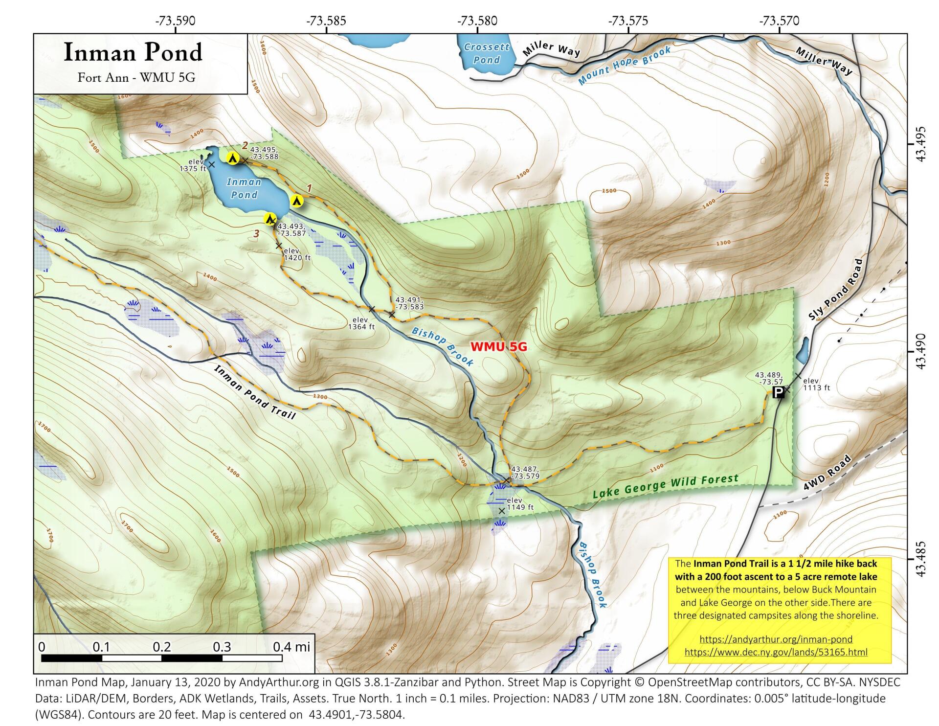 Map Roosevelt Truck Trail Andy Arthur Org