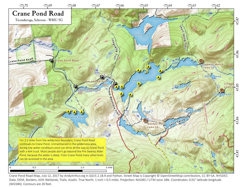 Pharaoh Lake Wilderness Trail Map Pharaoh Lake Wilderness Campsites And Lean-Tos | Andy Arthur.org