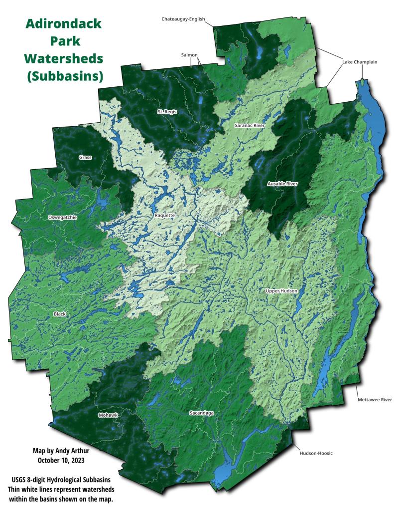 Adirondack Park Watershed - Subbasins