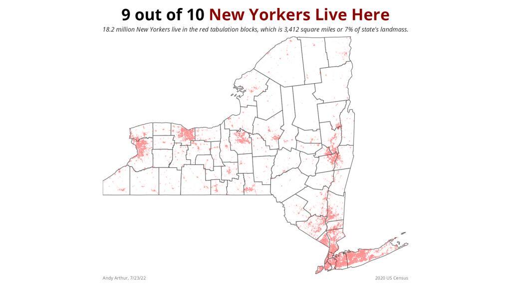 9 Out of Ten New Yorkers Live Here