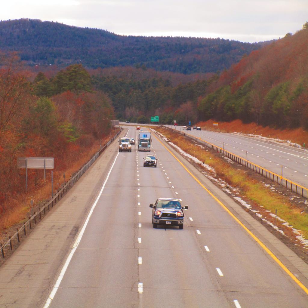 Not a lot of traffic on the Adirondack Northway for Black Friday