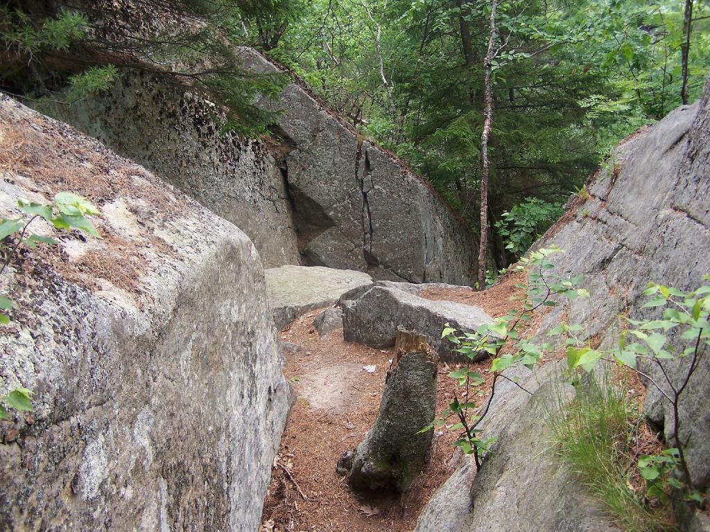 Trail Descends Between Rocks