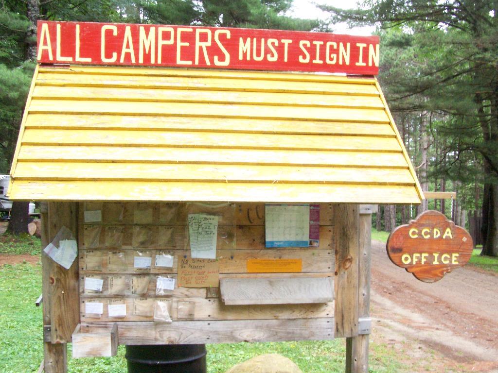 Campers Sign In Here