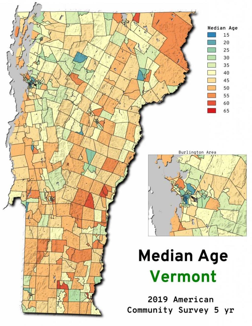 Median Age Vermont