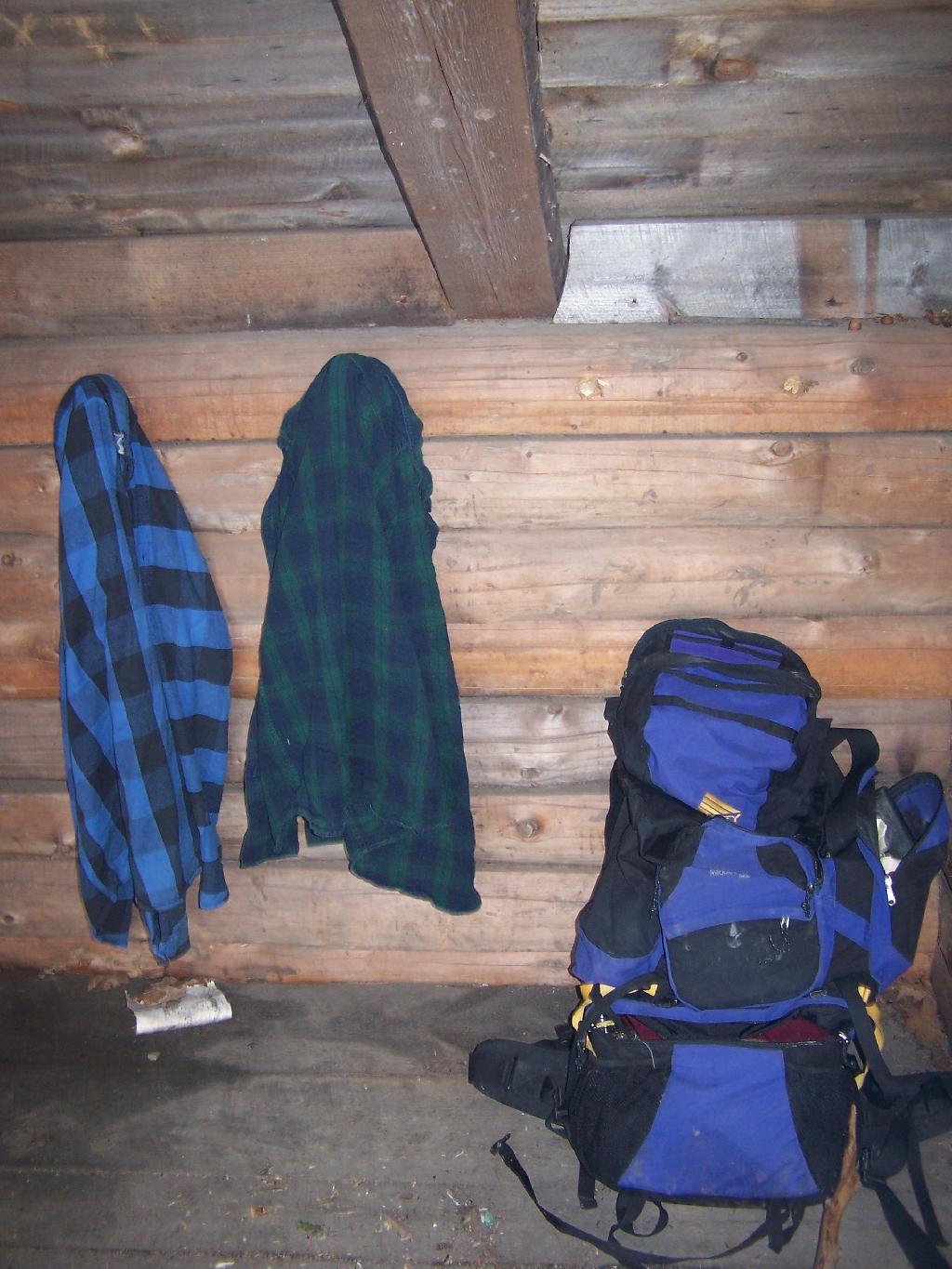 Backpack and Flannel Shirts