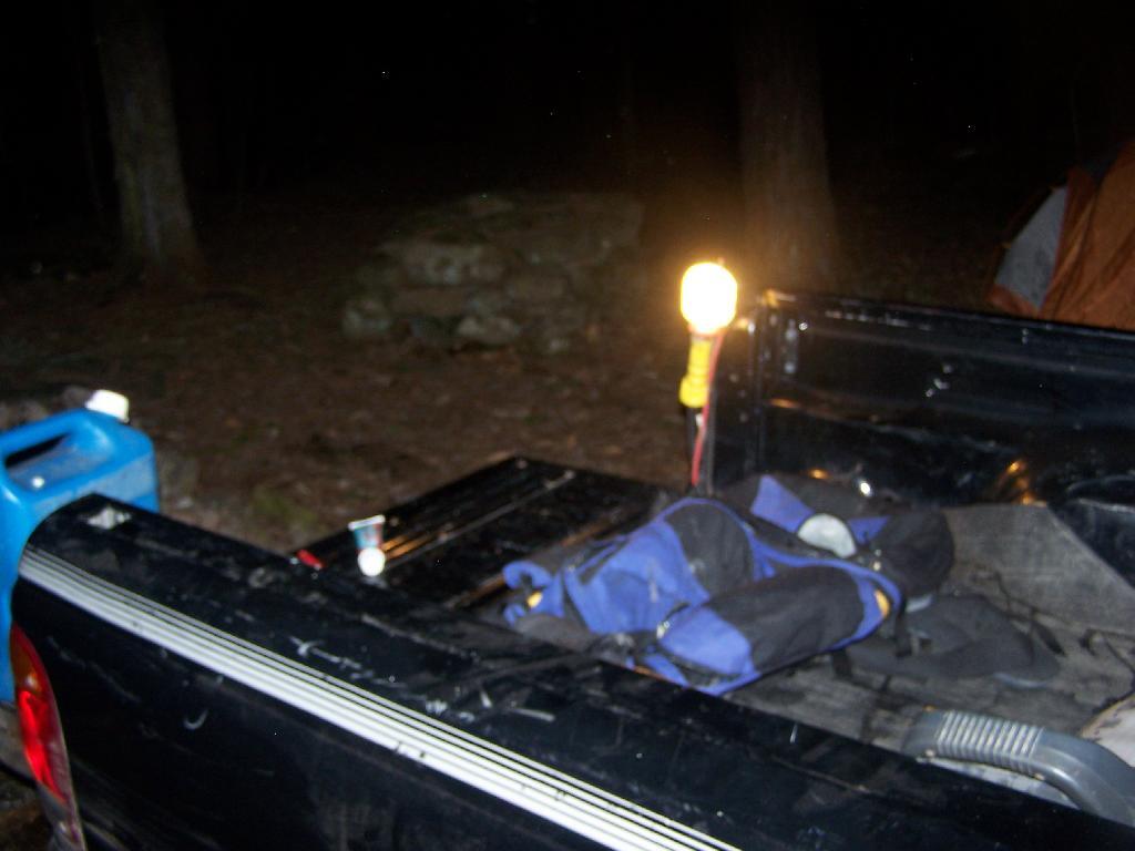 Truck Bed at Night Camping