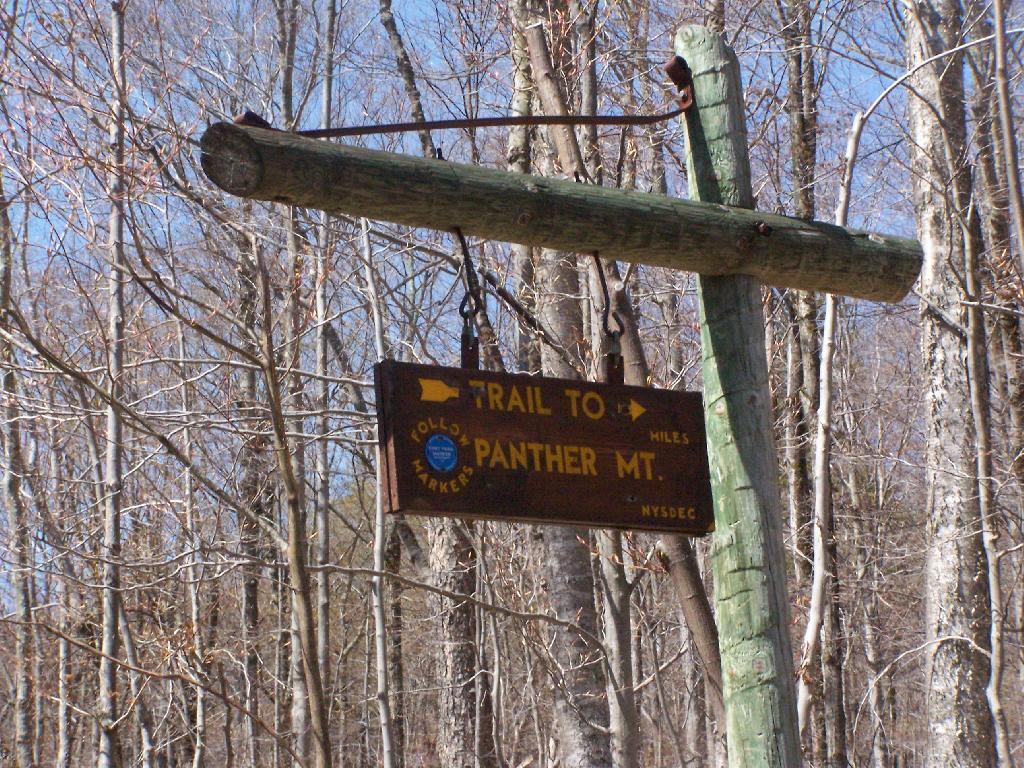 Panther Mountain Sign
