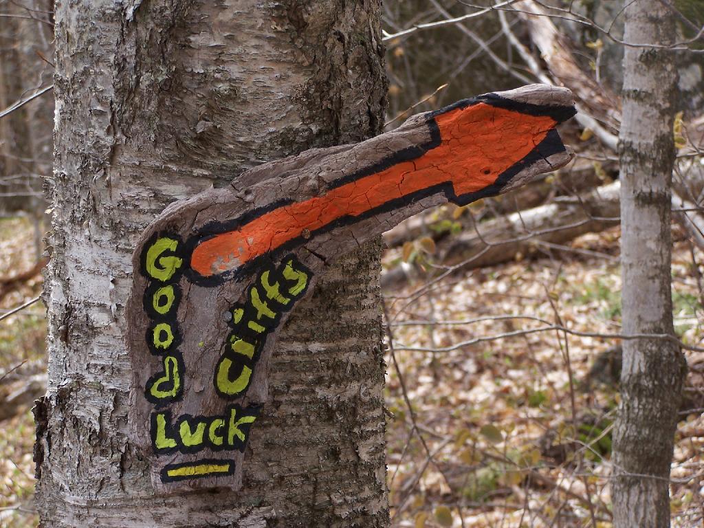 Good Luck Cliffs Sign