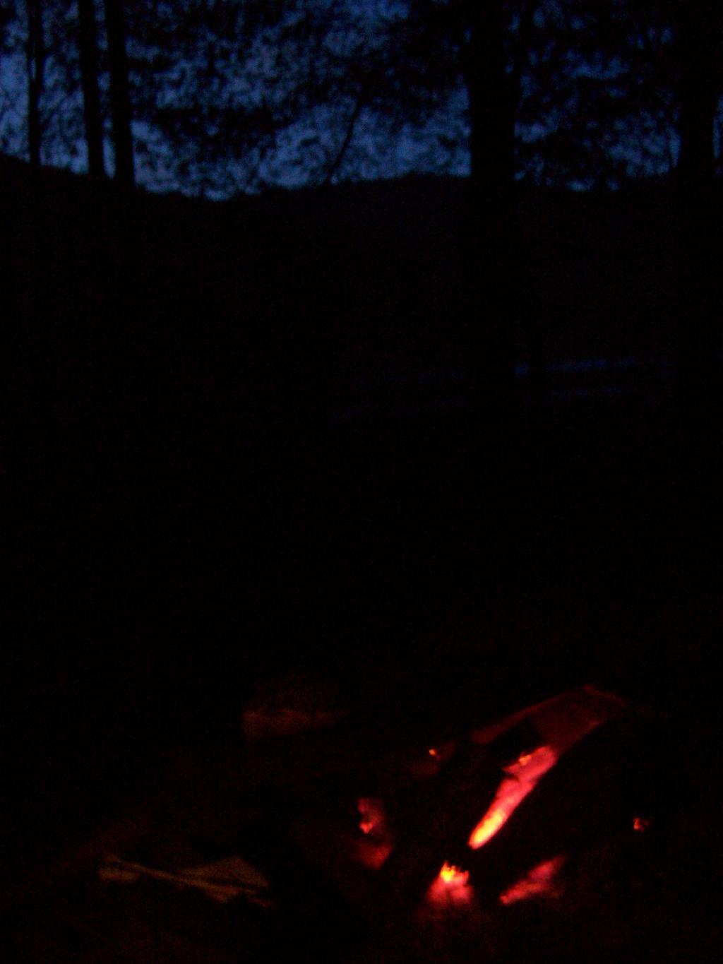 Watching the Campfire Burn in the The Evening