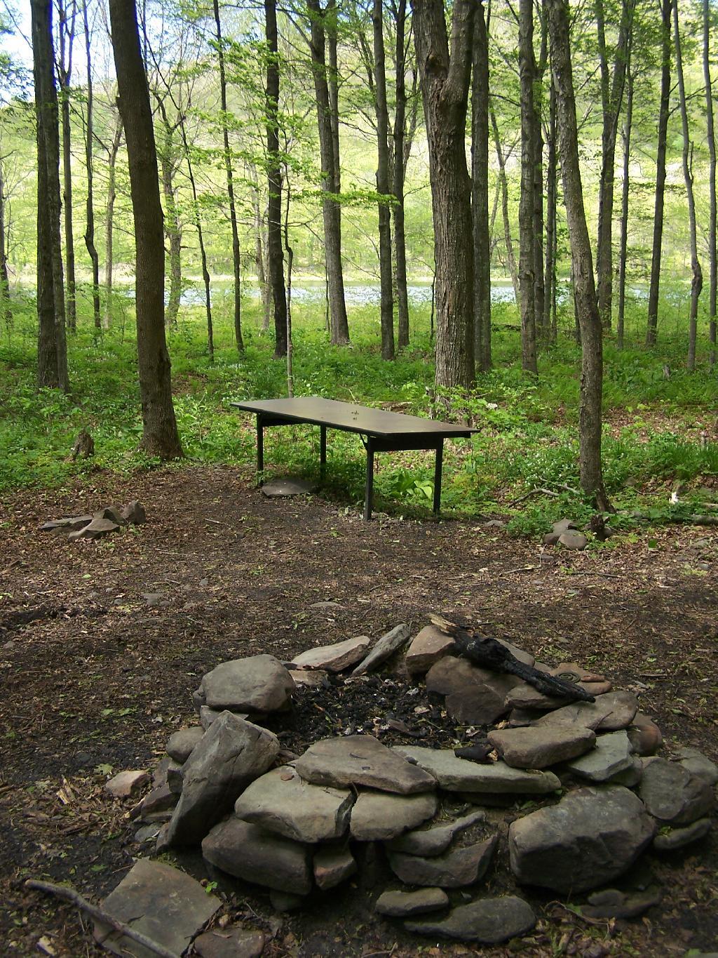 Primative Campsite and Table