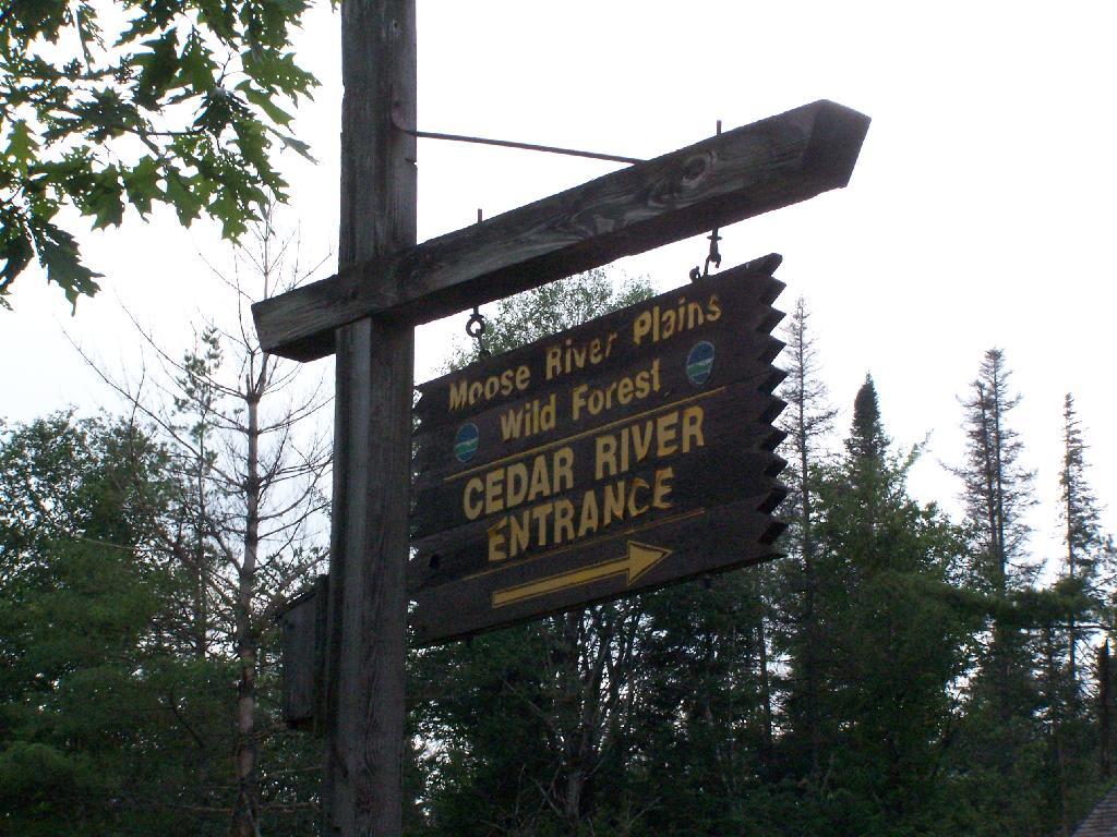 Cedar River Entrance Sign