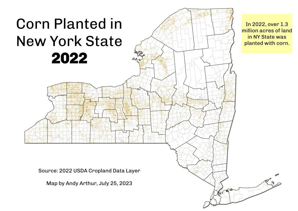 2022 Lands Planted with Corn in NYS
