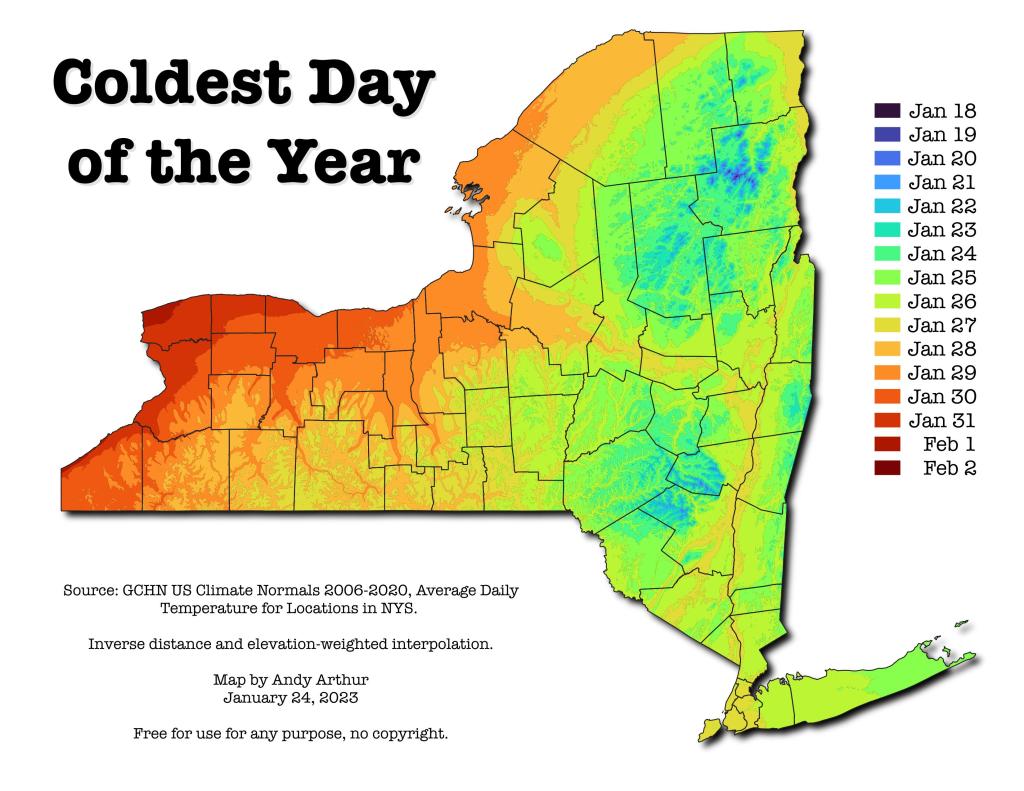 Coldest Day of the Year in NY State