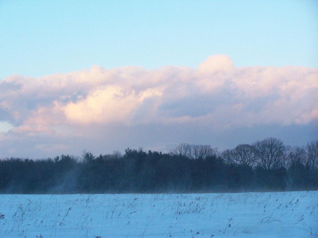Snow Drifts Across the Field