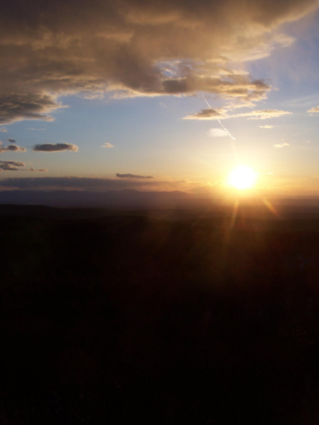 Sun Sets Over Catskill Mountains