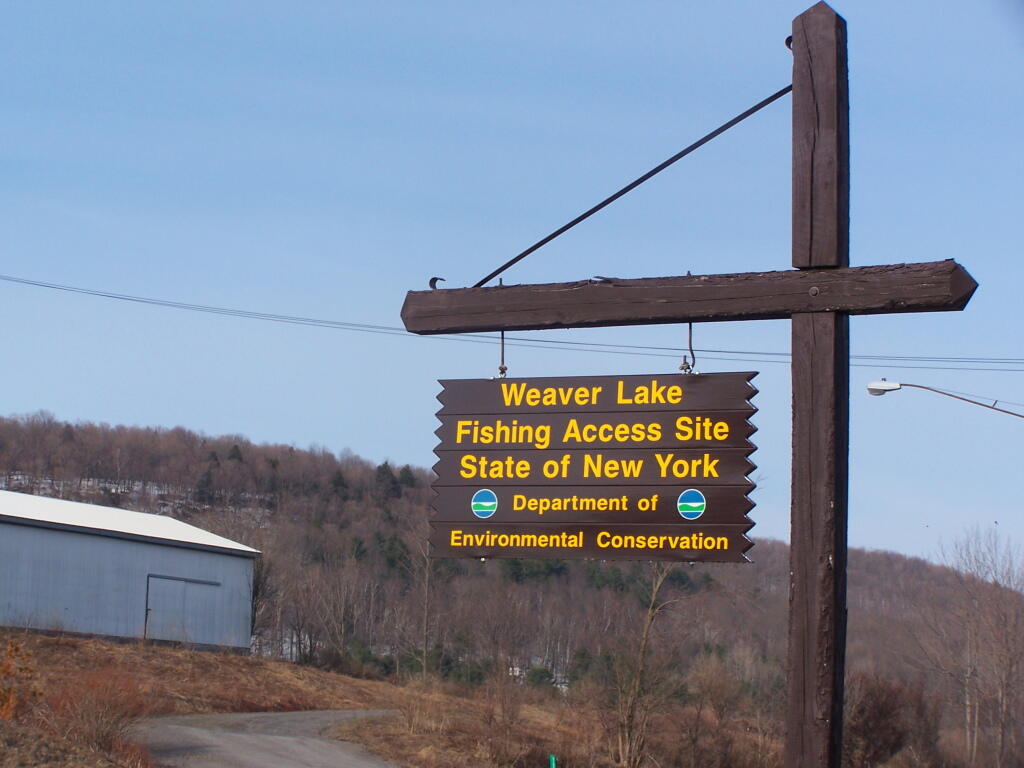 Weaver Lake Fishing Access Site Sign