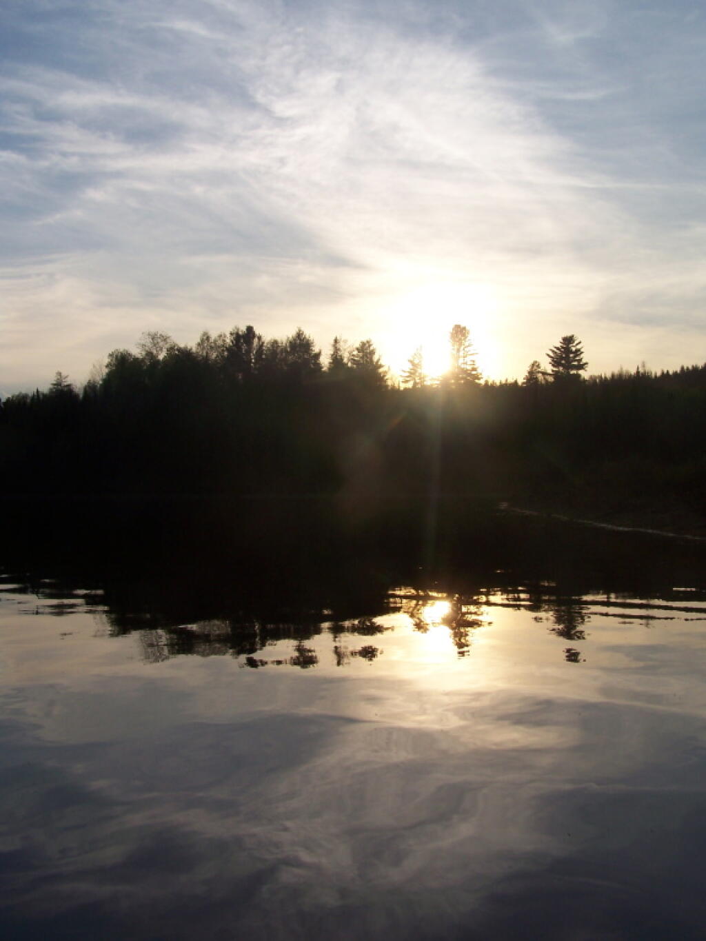 Setting Sun at Cheney Pond