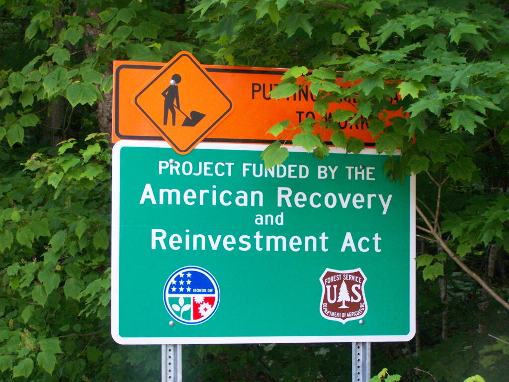 Forest Road 71 Reconstruction Sign