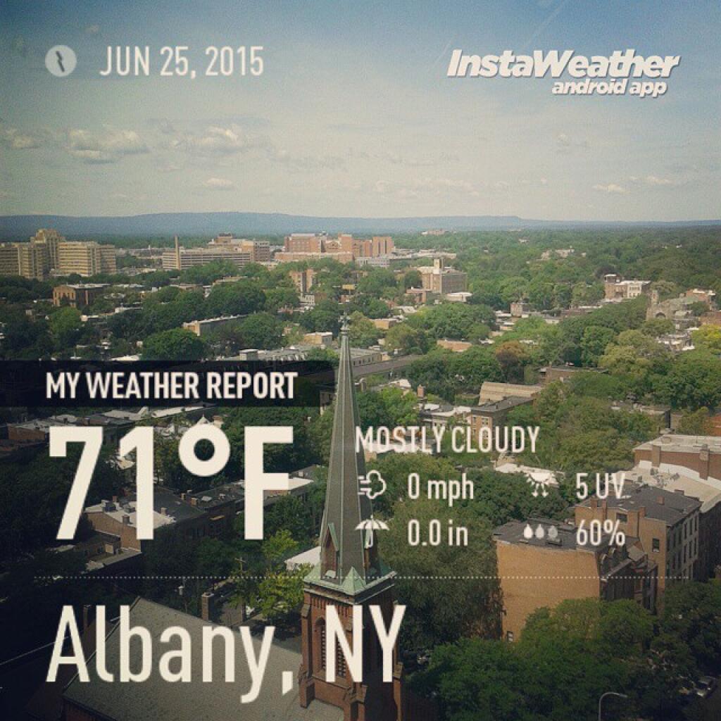 71 degrees in Albany this morning