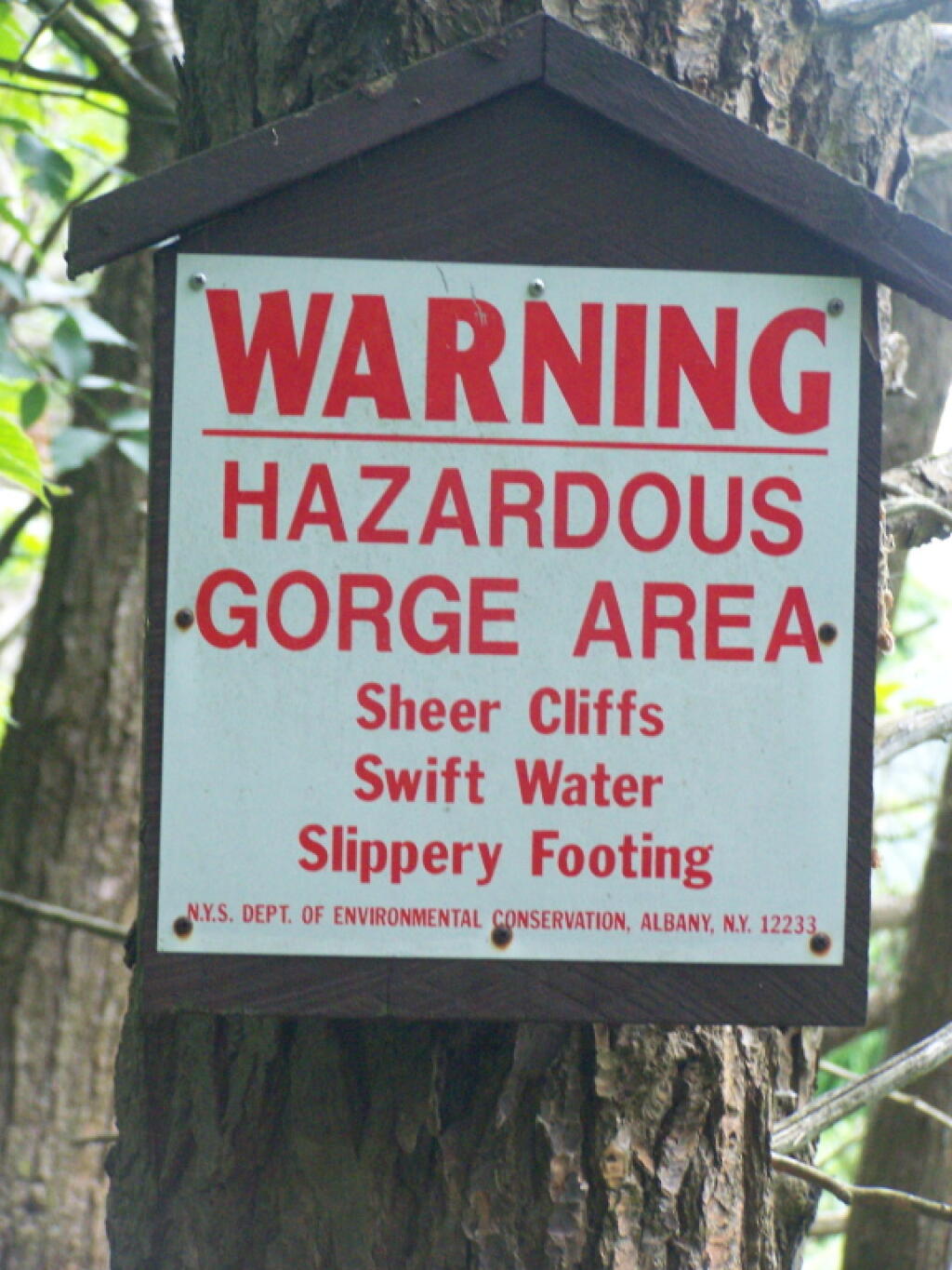 Hazardous Gorge Area