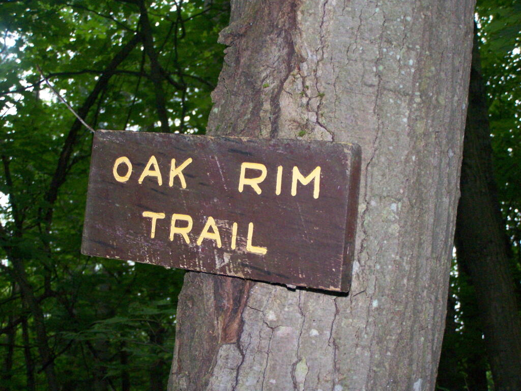 Oak Rim Trail Sign