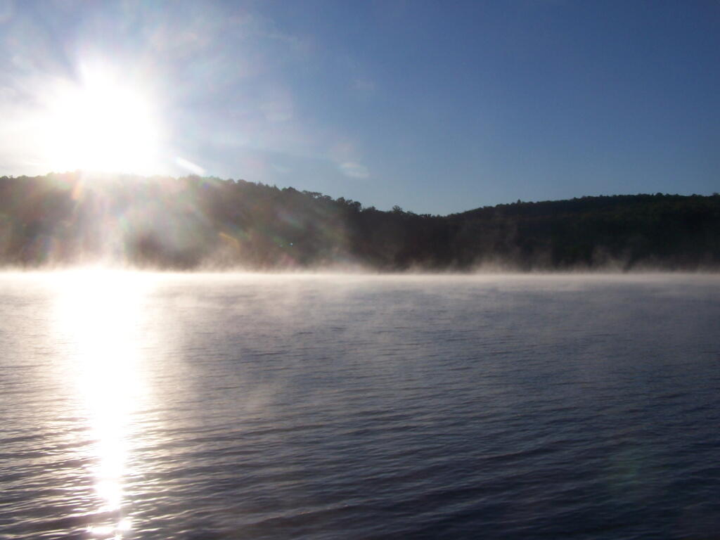 Sunrising Through Fog on North Lake