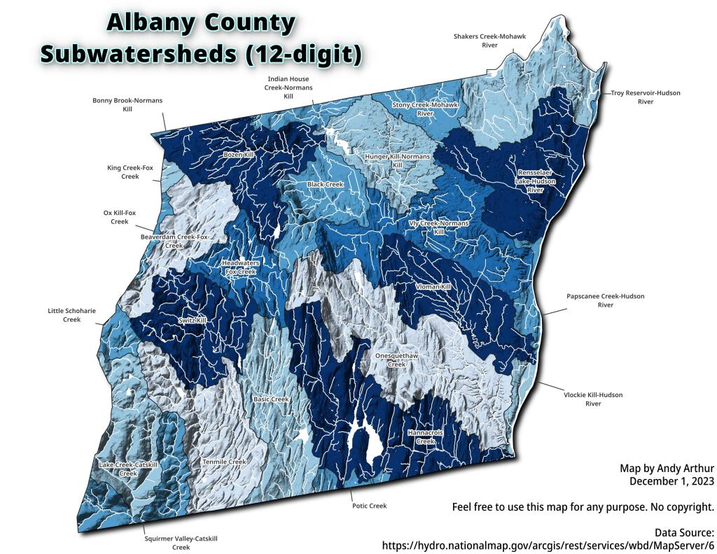 Albany County, NY Sub-watersheds