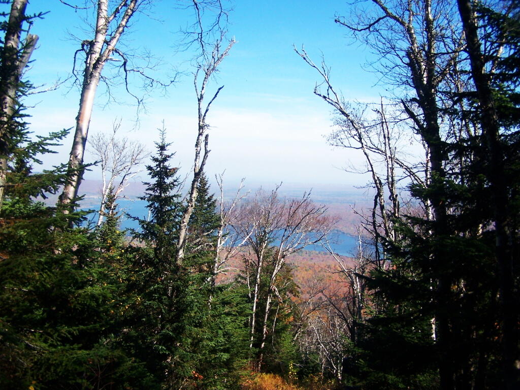 First View of Chazy Lake from Mountain