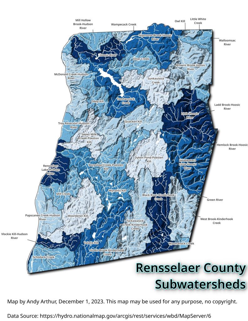 Rensselaer County Subwatersheds