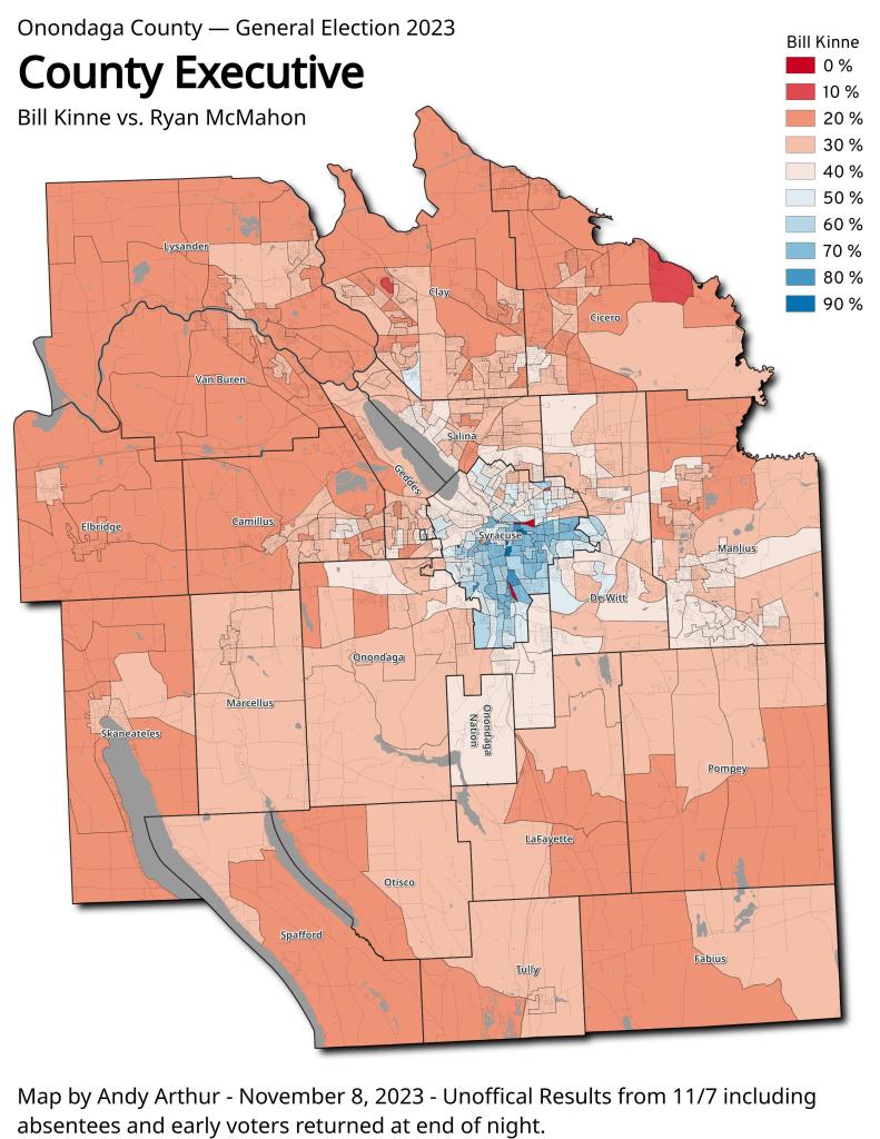 Onondoga County Executive 2023 - Bill Kinne vs. Ryan McMahon