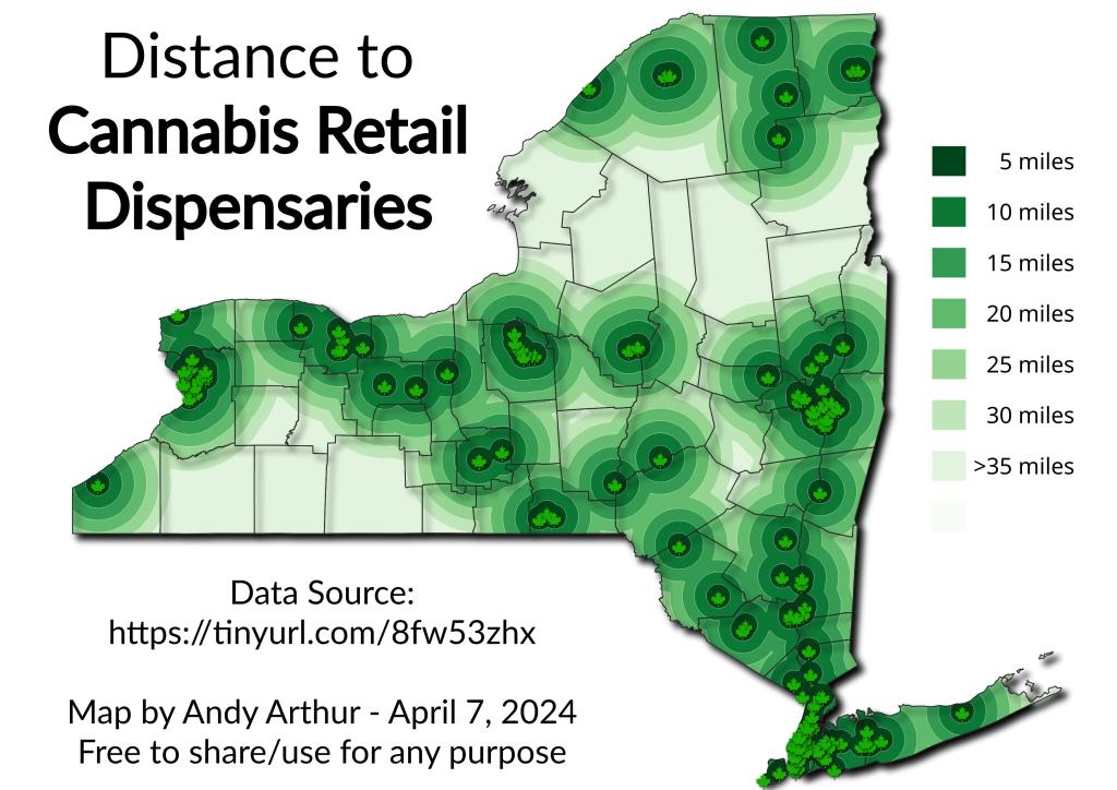 Cannabis Retail Dispensaries - Distance