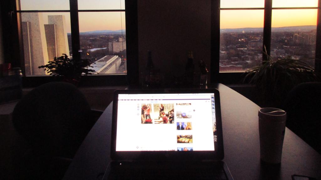 Evening in the Office