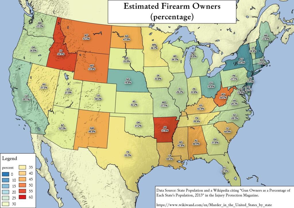  Estimated Firearm Ownership Percentage