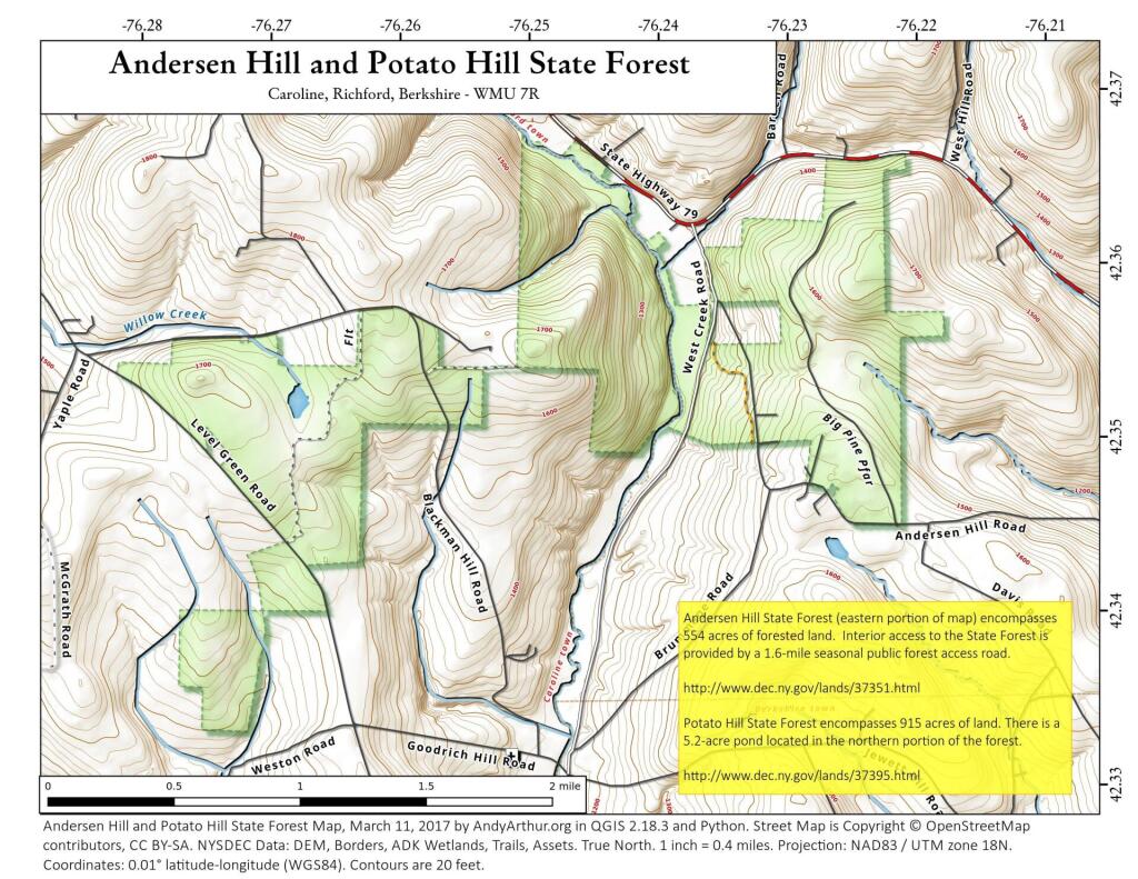  Andersen Hill And Potato Hill State Forest