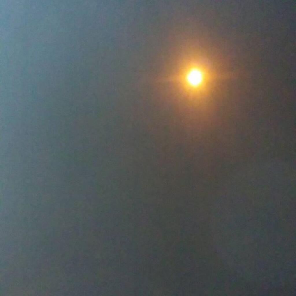 Through the eclipse glasses