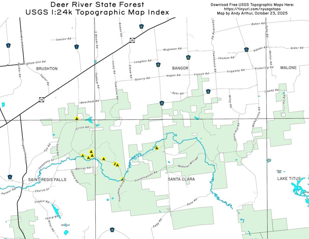 Deer River State Forest - USGS 1:24k Topographic Maps Index