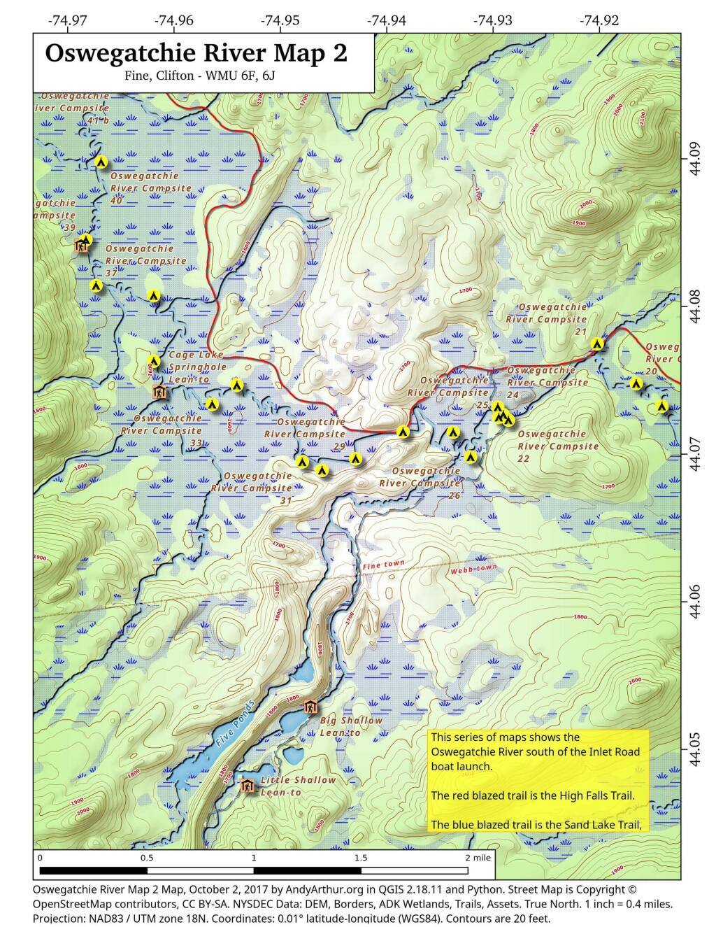  Oswegatchie River Map 2