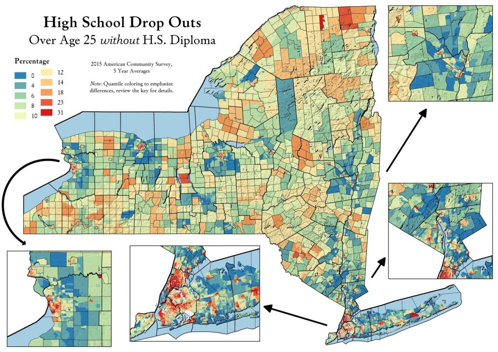  High School Drop Outs Map