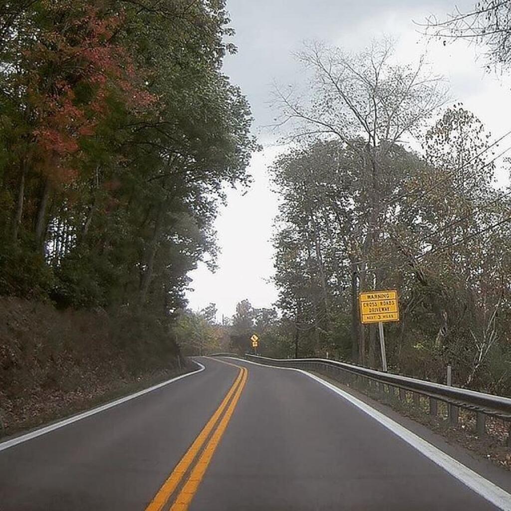 Parts of MD 42 are quite narrow