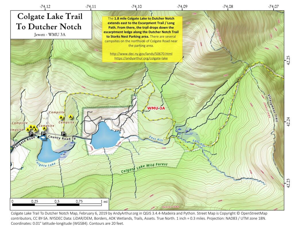 Colgate Lake Trail To Dutcher Notch