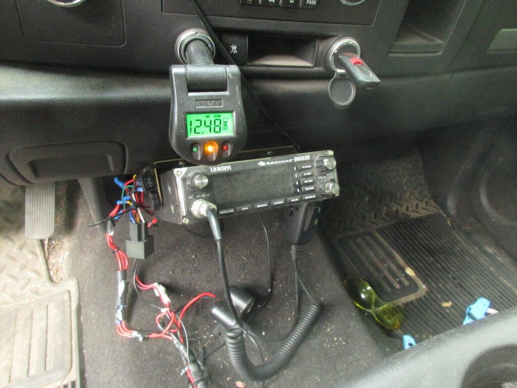 Starting Battery Voltage Monitor - CB Radio - Power For Dashcam And Cell Phone - Switch Controlling Isolator Relay