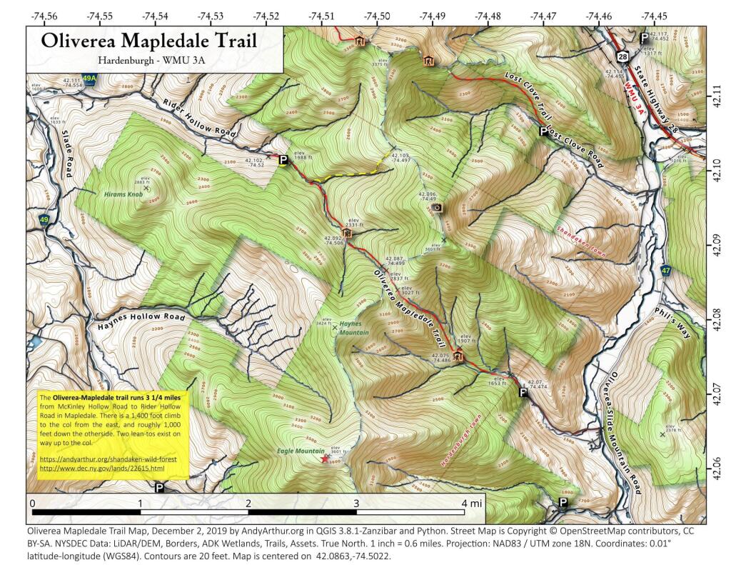  Oliverea Mapledale Trail