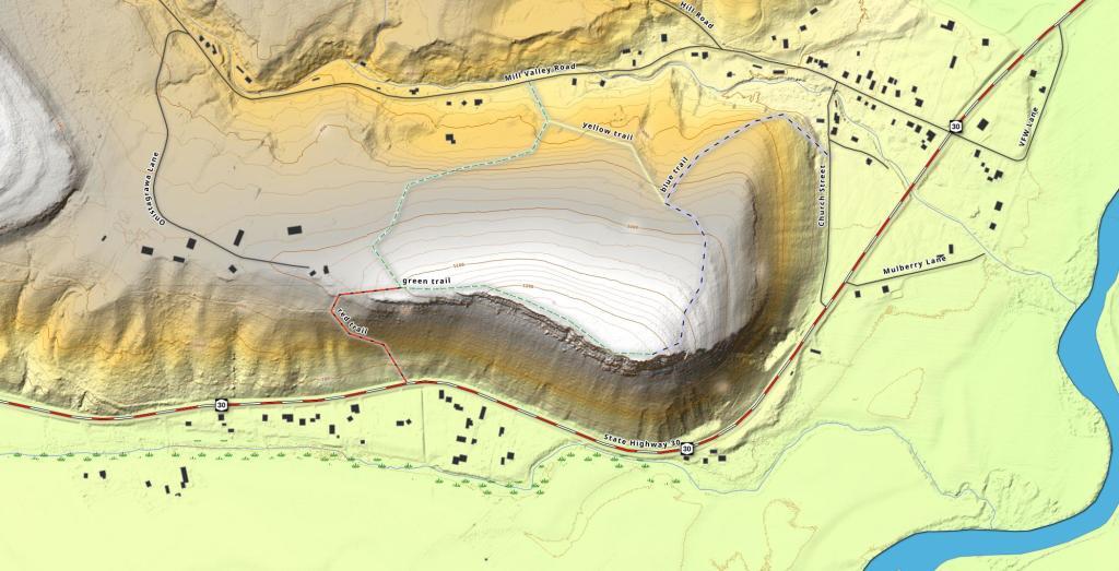 Terrain  Vromans Nose With Contours Added