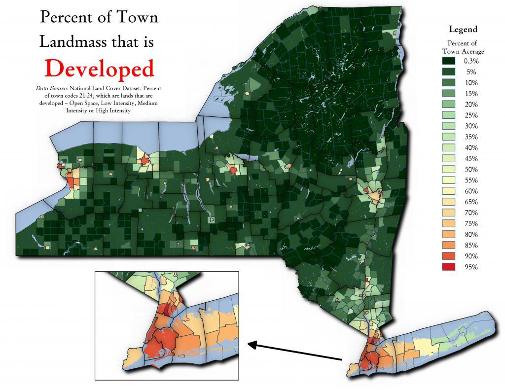 Percent of Town Landmass Developed