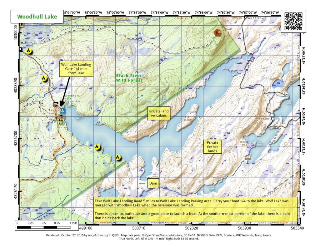 Map Woodhull Lake Andy Arthur Org