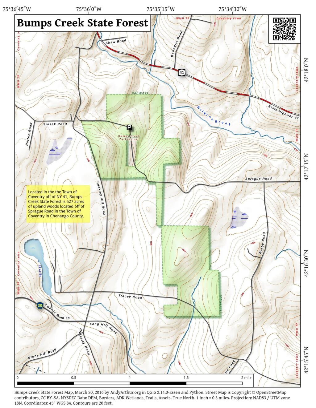 Map: Bumps Creek State Forest - Andy Arthur.org