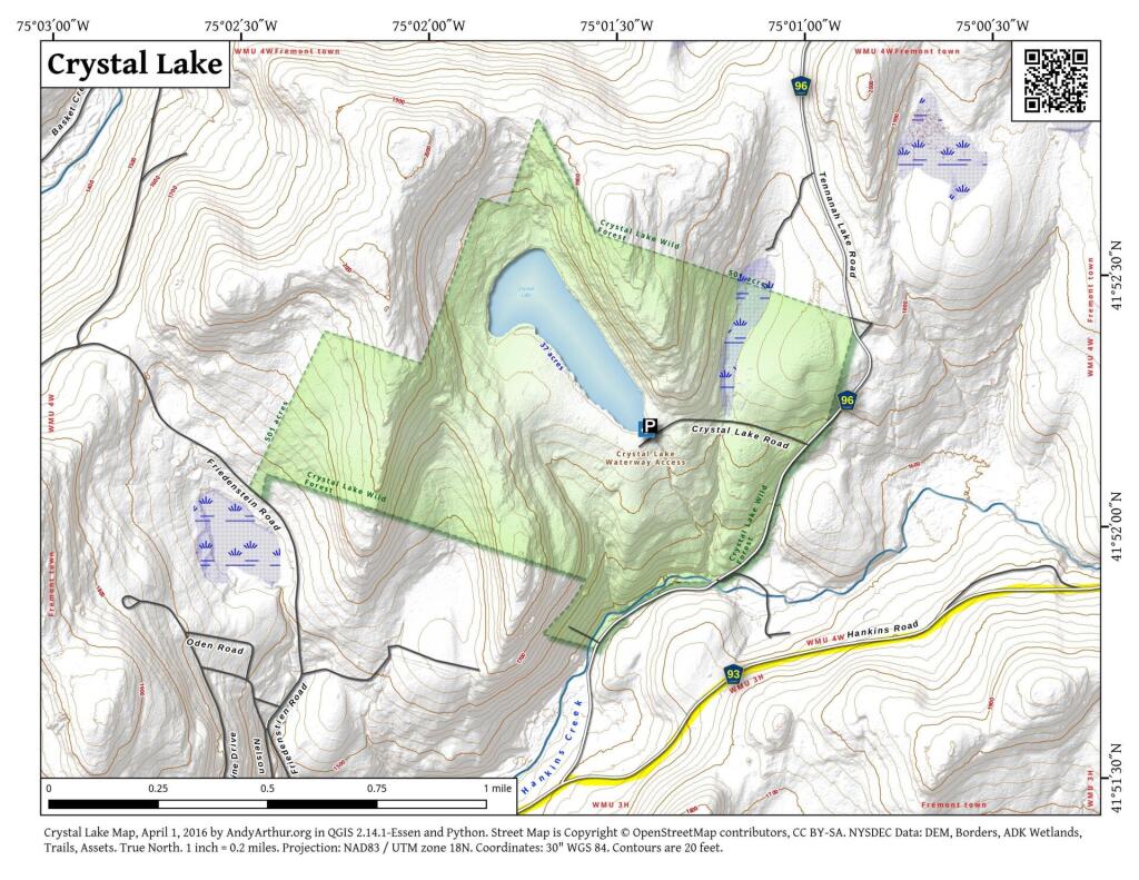 Map Crystal Lake Andy Arthur Org