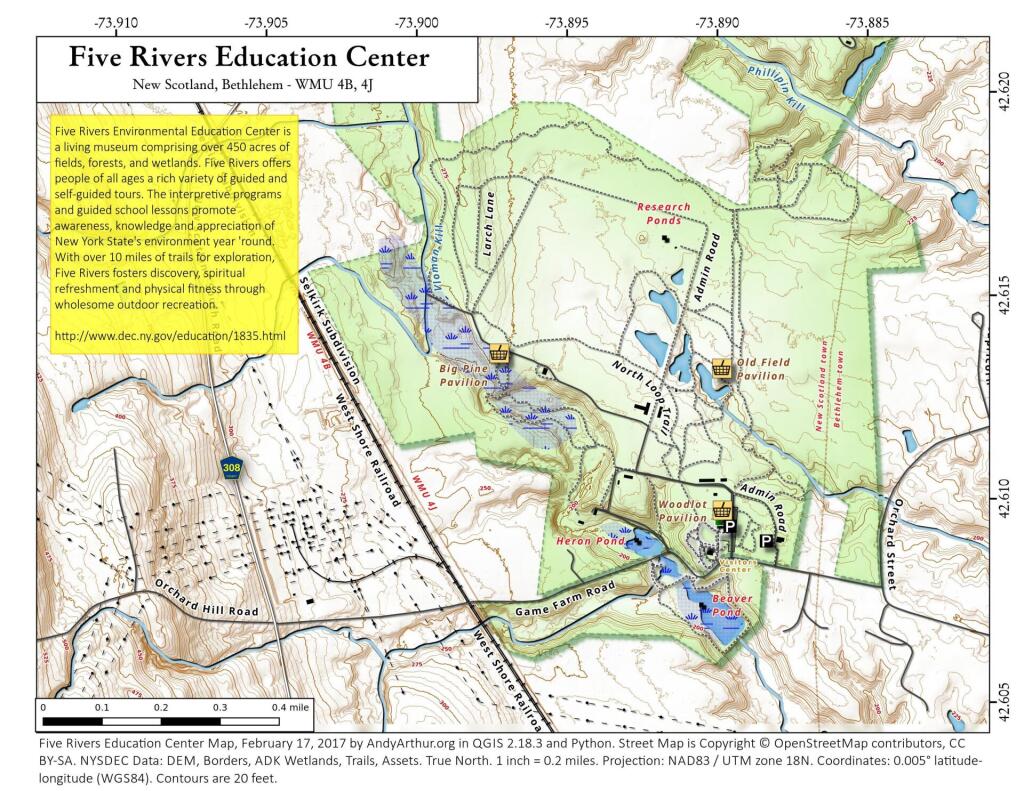 Five Rivers Trail Map Map: Five Rivers Education Center | Andy Arthur.org