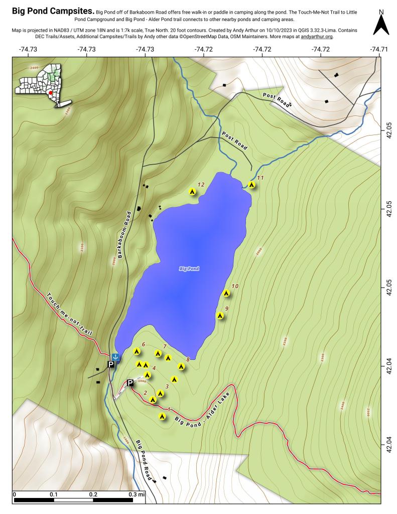 Map Big Pond Andy