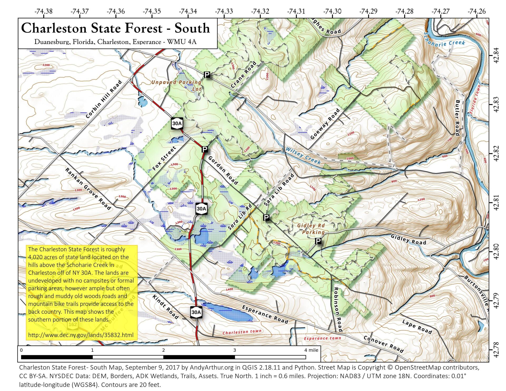 Map: Charleston State Forest – South - Andy Arthur.org